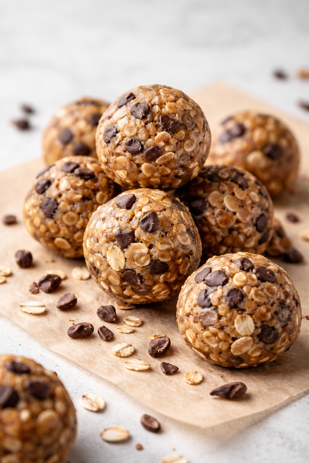 Banana–Cacao Nibs Energy Bites (No Bake)