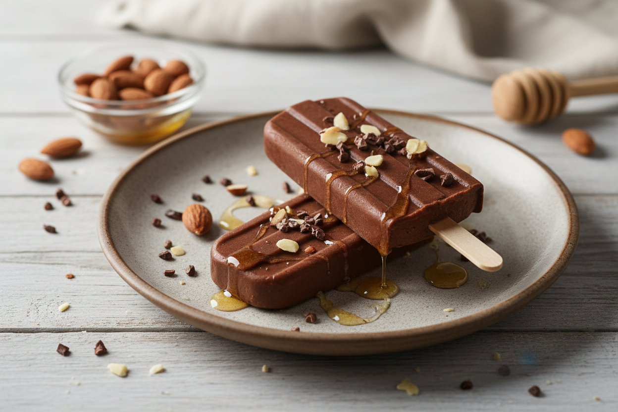 Dark Cacao Ice Pops (kids-friendly)